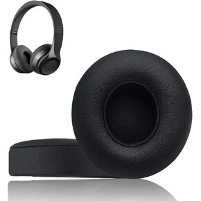 Replacement Ear Pads for Beats Solo 2 Wireless On-Ear Headphone/Soft Protein Leather/Noise Isolation Memory Foam/Strong Adhesive Tape/Cloud Like Comfort/Extra Durable