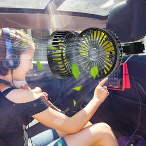 Backseat Car Fan,Back Seat Fan for Car Backseat Kids（No Battery）