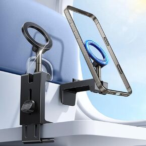 Airplane Phone Holder for Airplane Seat Back, Hands-Free Airplane Travel Essentials, Airplane Cell Phone Holder for iPhone 16,15,14,13,12 & All Phones