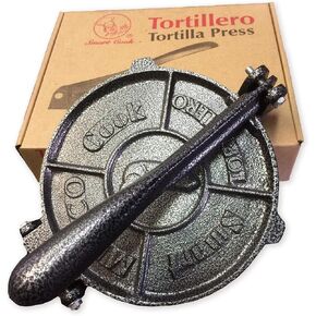 Heavy Gauge Cast Iron Corn And Flour Tortilla Roti Flatbread Press