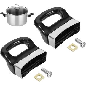 Giantree 2 Pcs Pot Short Side Handles, Replacement Pot Handle, Side Metal Pressure Pan Handle Ear, Replacement Universal Pan Handles for Home Kitchen Cookware