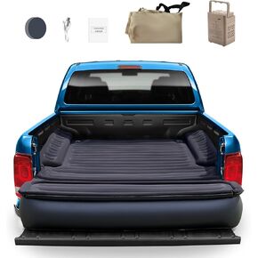 OPP ULITE Truck Bed Air Mattress Easy Inflation, 9.8inch Full Size 6P Eco-Friendly PVC Flocking, Skin-Friendly Feeling Air Mattresses Sleeping Pad for Trucks Beds Outdoor Camping Car Travel