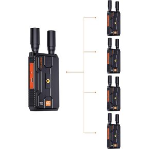 (1TX+3RX) Weeryyi 4K Wireless HDMl Transmitter and Receiver,Wireless HDMI Extender,656FT Ultra Long Distance Plug and Play, 2.4G&5G, for PC/Camera/HDTV/Projector/TV Box,etc (No App)