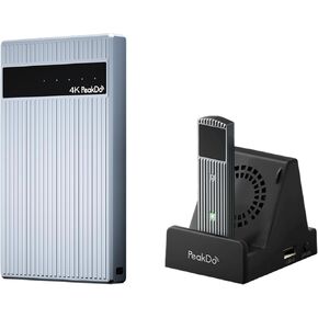 PeakDo Wireless HDMI Transmitter and Receiver 4K@30Hz,Millimeter Wave Wireless HDMI Extender Kit with Cooling Dock for Video Streaming