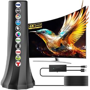 2025 TV Antenna Indoor,Antennas for Smart TV with Amplifier Signal Booster,HDTV Antenna for Local Channels 1000+ Miles Range,Digital Antenna Supports 4K 8K 1080p All TVs-Outdoor Antena 25FT Coax Cable