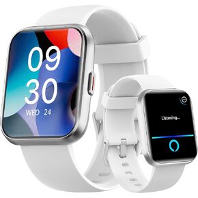 Smart Watches for Women Android iPhone, [1.8'' HD Screen] Smartwatch Alexa Built-in Fitness Tracker Watch with Bluetooth Calls, IP68 Waterproof, Heart Rate/Sleep/SpO2 Monitor, 110 Sports Mode