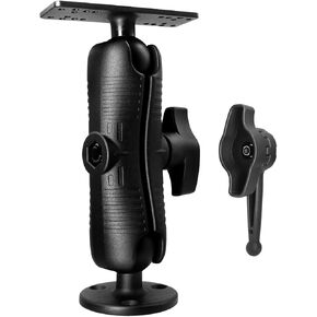 All Aluminum D Size/2.25" Ball Fish Finder Mount with Wrench for 7" to 16" Large Fishfinder, Compatible with Garmin, Lowrance, Humminbird and More Marine Electronic Depth Finder
