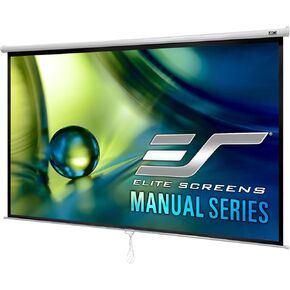 Elite Screens Manual Series, 120-INCH 16:9, Pull Down Manual Projector Screen with AUTO LOCK, Movie Home Theater 8K / 4K Ultra HD 3D Ready, 2-YEAR WARRANTY, M120XWH2