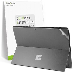 IMMOENUC - Tablet Skin Sticker for 2024 Microsoft New Surface Pro 11th Edition/Pro 9 Back Decals Protector Film Anti-Scratch Vinyl Protective Laptop Cover Abrasion Resistant(Silver)