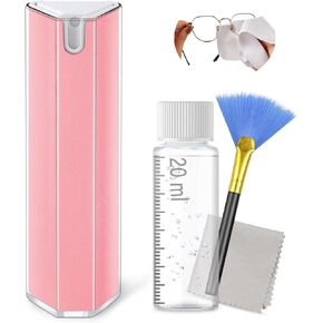 Touchscreen Mist Cleaner Spray, 2 in1 Screen Cleaner Spray Tool for Phone Laptop Device Lens TV PC Car Screen with Refill, Brush & Microfiber Cloth, Grey