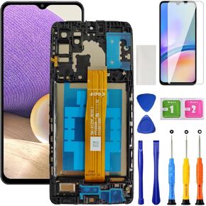 for Samsung Galaxy A32 5G Screen Replacement with Frame for Samsung A32 A326u A326b A326a A326w S326dl LCD Display Digitizer Touch Screen Assembly Part with Repair Kits 6.5 Inch (Not A32 4G)
