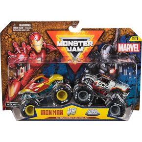 Monster Jam, Marvel Official Venom Vs. The Amazing Spider-Man Die-Cast Monster Trucks, 1:64 Scale, Kids Toys for Boys and Girls Ages 3 and up