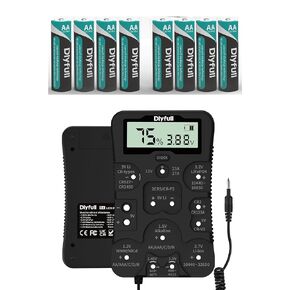 Dlyfull B4 Tester and 8-Pack 1.2V NiMH 2800mAh AA Rechargeable Batteries, Low Self-Discharge, Precharged