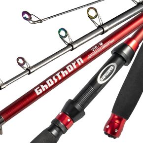 Ghosthorn Fishing Rod&Reel Combo Telescopic Pole Kit Fishing Gear Starter Compact, Carrier Bag for Freshwater Saltwater Gifts for Men Women