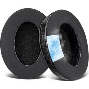 SOULWIT Earpads Cushions for Audio-Technica ATH M50X/M40X, HyperX Cloud/Alpha, SteelSeries Arctis, Ear Pads for Sony MDR-1ABT/1RBT/1RNC/7506, Turtle Beach Stealth 420X/600 - Gone CG Black