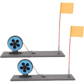 2 Pcs Ice Fishing Flag Marker Rod, Portable Ice Fishing Tip Up Automatic Floating Stable Pole Flags Ice Fishing Accessories Fishing Tools for Ice Fishing