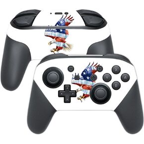Mayyskins Skin متوافق مع Nintendo Switch Pro Controller - American Eagle | غلاف الالتفاف الواقي ، الدائم ، والفريد من نوعه | من السهل تطبيق الأنماط وإزالتها وتغييرها | صنع في الولايات المتحدة