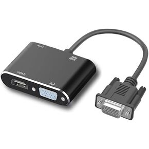 HDMI VGA Adapter, VGA to HDMI Adapter with Audio Cable and USB Cable for High Definition Display, for Desktop, Laptop,PC, Monitor, Projector, HDTV Devices