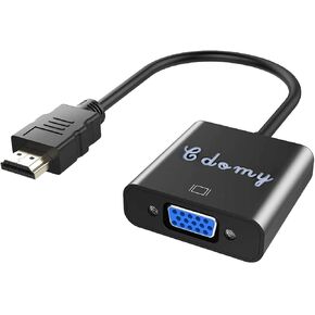 Chenduomi 1080p HDMI ذكر إلى VGA محول محول الكابل محول الكابل للكمبيوتر PC HDTV سطح المكتب جهاز الكمبيوتر المحمول مشروع Chromebook Raspberry Pi Roku Xbox وأكثر (أسود)