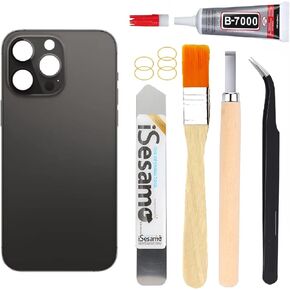 Rear Back Glass Replacement Compatible with iPhone XR All Carriers with Repairing Tool Kits (Red)