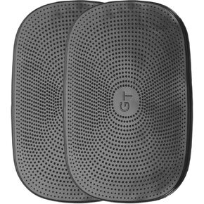 HARFINGTON 4pcs Car Dashboard Anti-Slip Mat 6" x 4" Round 3" Universal Sticky Dash Pad Washable Reusable Car Non-Slip Mats for Phone Keys Sunglasses Electronic Devices, Black