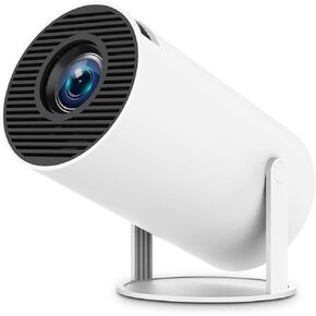 Mini Projector with WIFI 6 and Bluetooth, 4K 1080P Support Portable Projector, Built-in App, Android 11, 150 ANSI, Auto Keystone Correction, 40"-130" Screen Video Projector for Laptop/PC/Smartphone