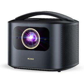 NexiGo TriVision Ultra, 4K Tri-LED-Laser Portable Projector, 2600 Lumens, No Laser Speckle, No Eye Strain, Dolby Vision, HDR10+, Backyard/Home Theater with 3D, 30W DTS Virtual:X, Fire TV Storage Slot