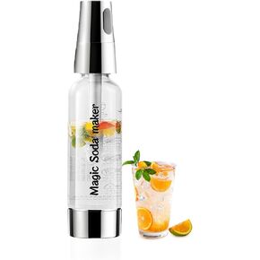 Soda Siphon 1L,Portable Sparkling Water Maker,Compact Carbonated Water Machine for Flavored Drinks Reusable Beverages Machine Kit,Travel Soda Machine for Home & Outdoor