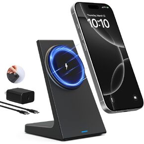 20w Fast Mag-Safe Charger Stand,Stickable Desk Wireless Charger with 25w PD Adapter,Office Stand up Phone Charging Magnetic Charger for iPhone 16/16 Pro/16 Plus/16 Pro Max/15/14/13/12 Series