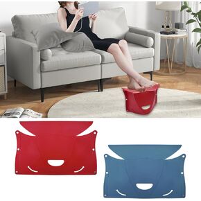 2 Pcs Foldable Airplane Foot Rest for Long Flight, Portable Camping Hiking Stool Travel Under Desk Foot Leg Rest for Airplane, Subway, Outdoor