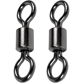 AMSYPORTS High Strength Fishing Swivel Connector Saltwater Freshwater Barrel Swivels Rolling Heavy Duty Swivels Fishing Copper Black Nickel