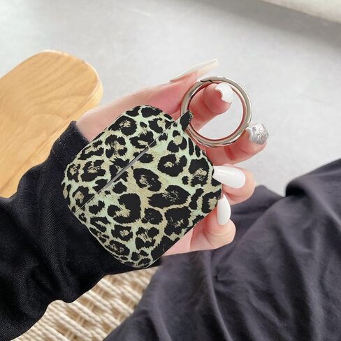 for AirPods 4th Generation Case with Cleaner Kit Soft, Cute Daisy Leopard Print Aesthetic Silicone Shockproof Keychain Girls Women Case Cover for Airpods 4(2024)-Grey in Saudi Arabia
