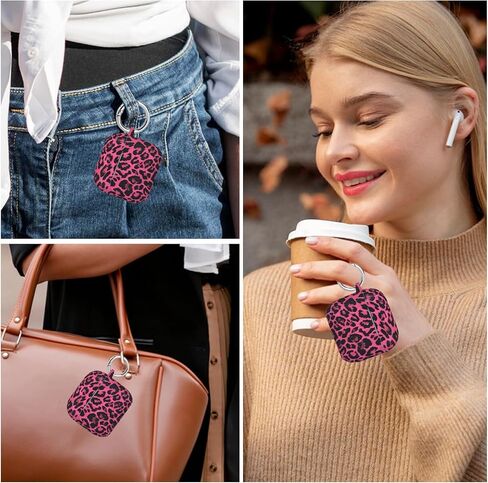 for AirPods 4th Generation Case with Cleaner Kit Soft, Cute Daisy Leopard Print Aesthetic Silicone Shockproof Keychain Girls Women Case Cover for Airpods 4(2024)-Grey in Saudi Arabia