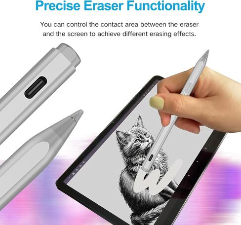 Amz Fire Tablet Pens Pen for Amazon Fire Max 11 (2023 الإصدار) و Amazon Fire HD 10 ، (13th Gen ، 2023 إصدار) ، قلم مع USB-C شحن سريع ، 4096 Control Control in Saudi Arabia
