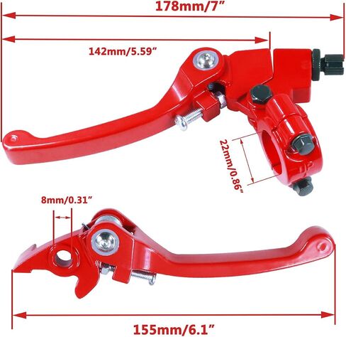 كابل ذراع الفرامل القابل للطي بمقبض الخانق لـ 50cc 70cc 110cc 125cc 150cc Apollo RFZ125 DBX15 X18 X19 Tao Tao DB17 DB27 Coolster M125 SSR Pit Dirt Bike دراجة نارية سوداء in Saudi Arabia
