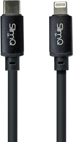 SlimQ USB C to USB C Charging Cable, Type-C to Type-C, C to C Fast Charging for 60w (20v/3a) for Laptops and 3a for Mobile Phones (5ft, Grey) in Kuwait