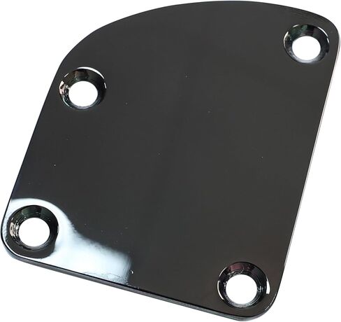 Guitar Neck Plate Chrome Curved Neck Plate Neck Joint Plate Electric Guitar Part Replacement for Telecaster Neck Tele Neck Strat Neck Stratocaster Neck Bass Neck in Kuwait