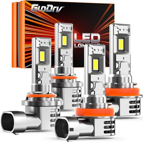 [2024 Upgrade] 9005 Bulbs [Newest & Brightest] 20000lm 600% Brighter 1:1 Mini Size Design With 6000k Cool White，Direct Installation Fog Light Bulbs Plug and Play, Pack of 2 in Saudi Arabia
