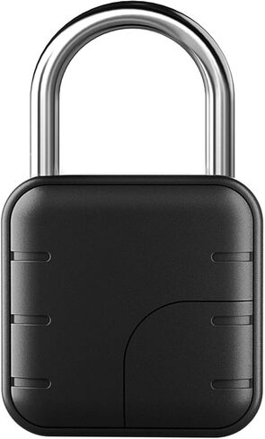 Fingerprint Padlock, Locker Lock, Keyless Biometric Padlock Fingerprint Lock Combination Gate Locks for Outdoor Storage Gym Lock USB Rechargeable - Silver in Kuwait