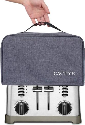 Cuisinart 4 غطاء غبار شريحة محمصة مع جيوب ، يمكن أن يحمل المربى الموزعة واللقطات ، حماية الغبار وبصمات الأصابع ، أسود (12.5 * 10.5 * 7.5) in Kuwait