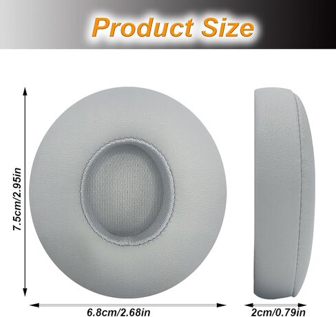 Replacement Ear Pads for Beats Solo 2 Wireless On-Ear Headphone/Soft Protein Leather/Noise Isolation Memory Foam/Strong Adhesive Tape/Cloud Like Comfort/Extra Durable in Saudi Arabia