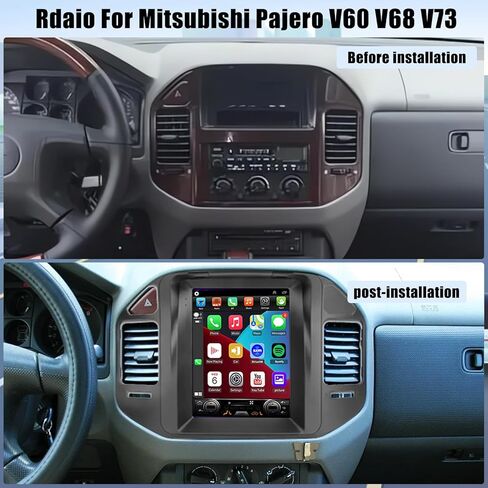 Radio Android Radio for Mitsubishi Pajero V60 V68 V73 2004-2011 9.7 بوصة Tesla Style IPS Screen Screen Stereo مع Bluetooth 5.0 Carplay/Android Auto GPS Mavigation in Kuwait
