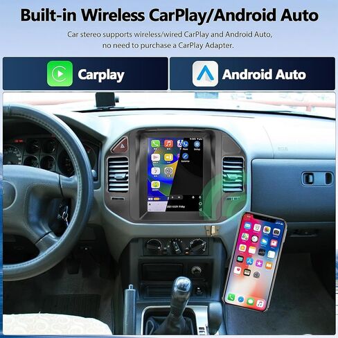 Radio Android Radio for Mitsubishi Pajero V60 V68 V73 2004-2011 9.7 بوصة Tesla Style IPS Screen Screen Stereo مع Bluetooth 5.0 Carplay/Android Auto GPS Mavigation in Kuwait