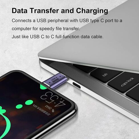 AreMe 2 Pack USB C Male to Male Adapter, USB Type C Coupler Extender Support 100W, 40Gbps, 8K@60Hz for Thunderbolt 4/3, MacBook Pro/Air, Laptop, Phones and More Type C Devices (Purple) in Kuwait