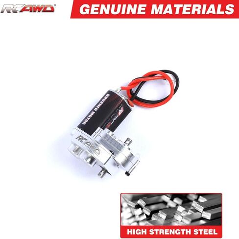 RCAWD Upgraded 55T Carbon Brush 050 Motor Alum Center Gear Case Transmission Assembled w/Steel Gears for Axial SCX24 Wrangler Bronco Gladiator C10 Deadbolt AX24 XC-1 4WS Upgrade Parts (Red) in Saudi Arabia