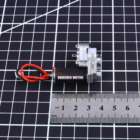RCAWD Upgraded 55T Carbon Brush 050 Motor Alum Center Gear Case Transmission Assembled w/Steel Gears for Axial SCX24 Wrangler Bronco Gladiator C10 Deadbolt AX24 XC-1 4WS Upgrade Parts (Red) in Saudi Arabia