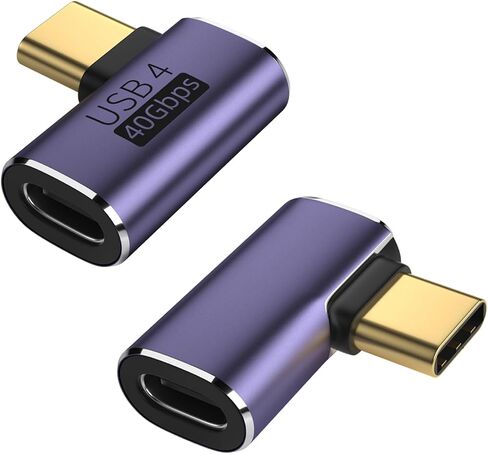 AreMe 2 Pack USB C Male to Male Adapter, USB Type C Coupler Extender Support 100W, 40Gbps, 8K@60Hz for Thunderbolt 4/3, MacBook Pro/Air, Laptop, Phones and More Type C Devices (Purple) in Kuwait