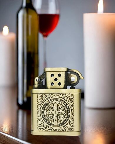 Constantine Lighter Vintage Pocket Lighter Fluid Refillable, Classic Trench Antique Kerosene Lighters for Collection-Decorative-Present-Dad Husband-Personality Gift (Silver) in Saudi Arabia