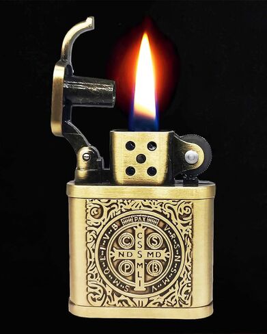Constantine Lighter Vintage Pocket Lighter Fluid Refillable, Classic Trench Antique Kerosene Lighters for Collection-Decorative-Present-Dad Husband-Personality Gift (Silver) in Saudi Arabia