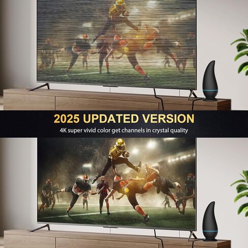 2025 TV Antenna Indoor - 8K 4K 1080P Outdoor HD Digital, 750+ Miles Range, Amplified Signal Antenna, Reception 32FT Coax Cable, for Smart and Old TV & Free Local Channels in Saudi Arabia